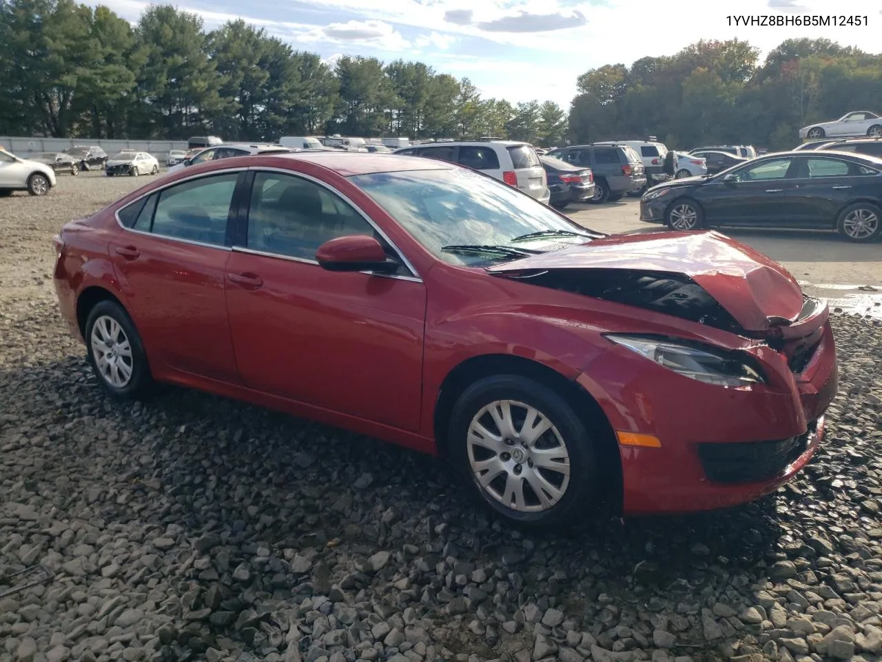 2011 Mazda 6 I VIN: 1YVHZ8BH6B5M12451 Lot: 75022434