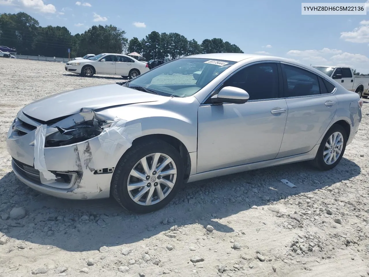 2012 Mazda 6 I VIN: 1YVHZ8DH6C5M22136 Lot: 69178444