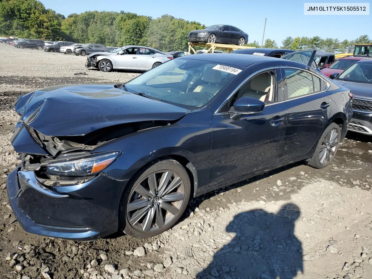 2019 Mazda 6 Grand Touring VIN: JM1GL1TY5K1505512 Lot: 70908194