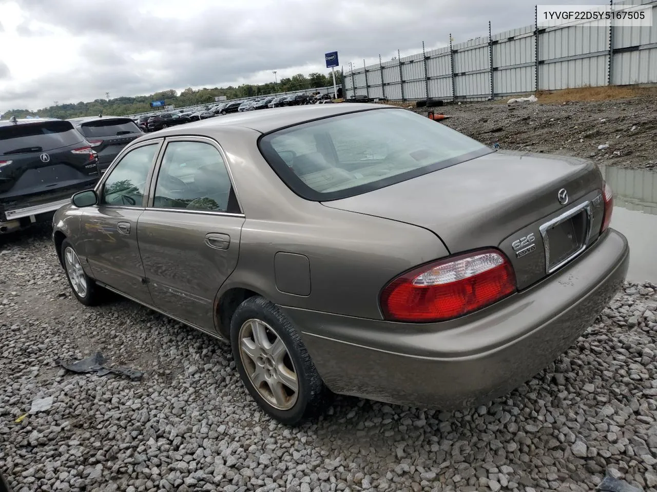 2000 Mazda 626 Es VIN: 1YVGF22D5Y5167505 Lot: 72842064