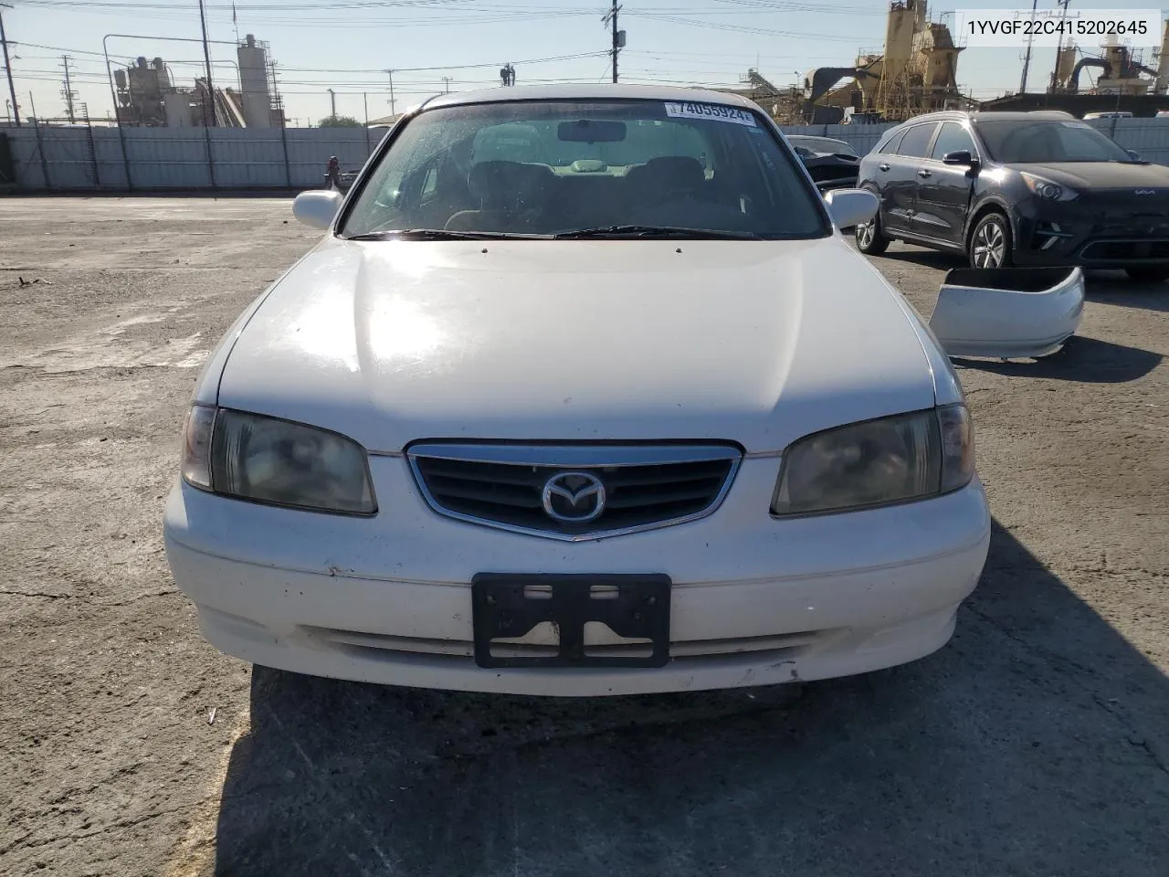 2001 Mazda 626 Es VIN: 1YVGF22C415202645 Lot: 74055924