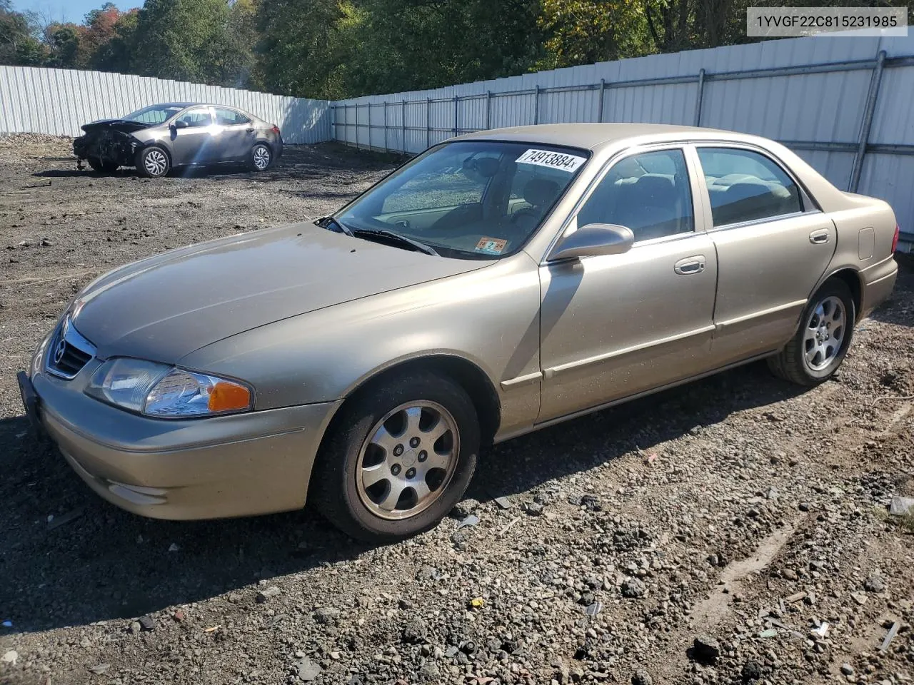 2001 Mazda 626 Es VIN: 1YVGF22C815231985 Lot: 74913884