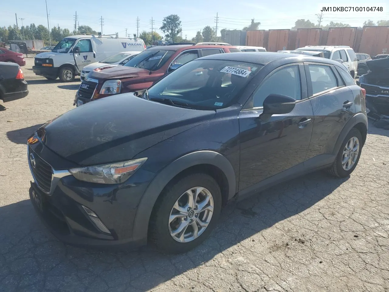 2016 Mazda Cx-3 Touring VIN: JM1DKBC71G0104748 Lot: 72774584