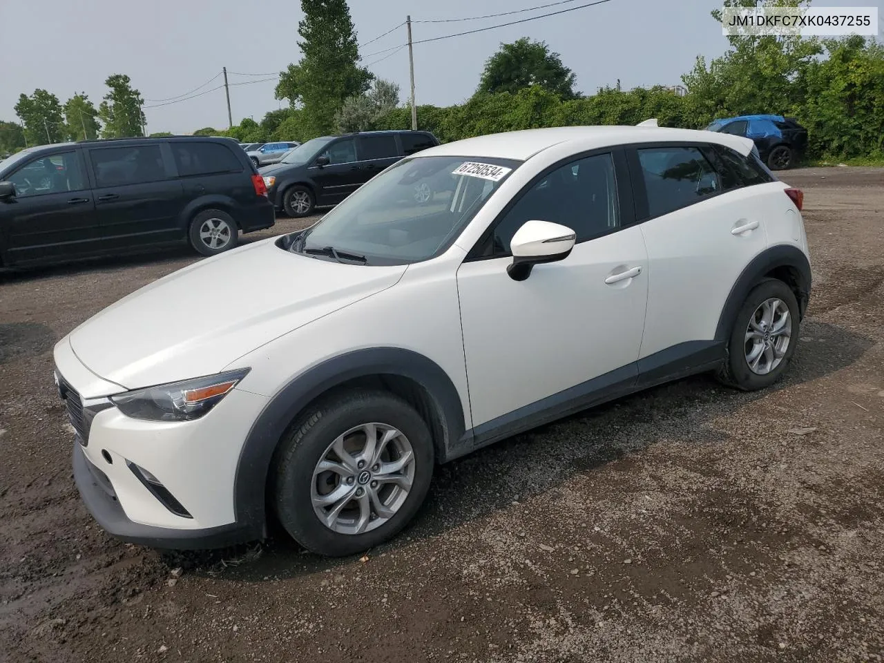 2019 Mazda Cx-3 Touring VIN: JM1DKFC7XK0437255 Lot: 67250534