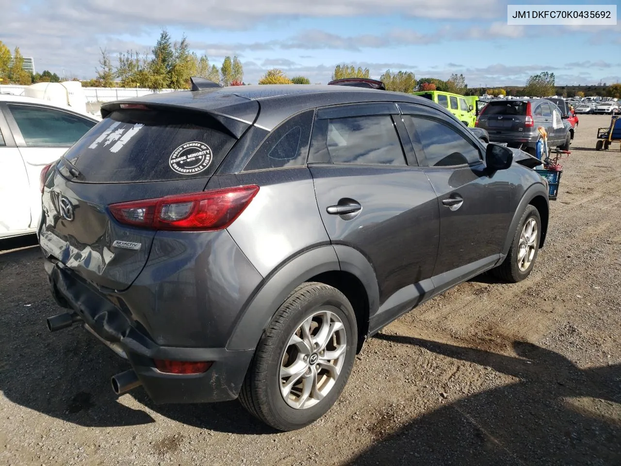 2019 Mazda Cx-3 Touring VIN: JM1DKFC70K0435692 Lot: 73974234