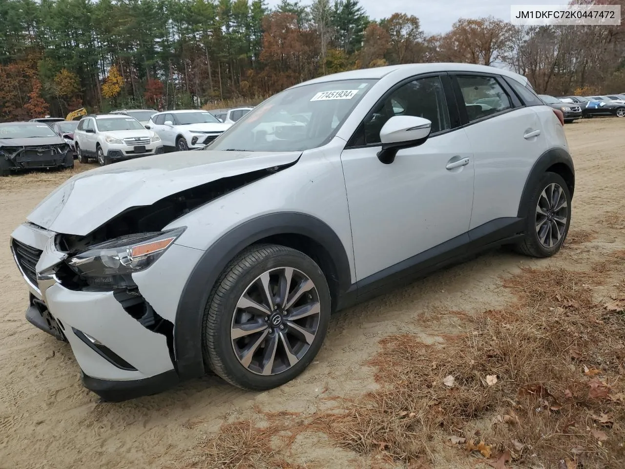 2019 Mazda Cx-3 Touring VIN: JM1DKFC72K0447472 Lot: 77451934