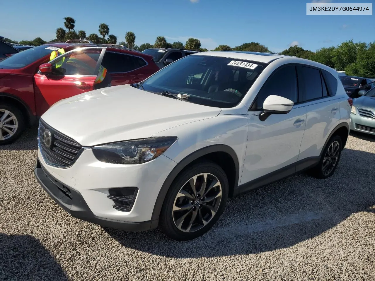 2016 Mazda Cx-5 Gt VIN: JM3KE2DY7G0644974 Lot: 74281434