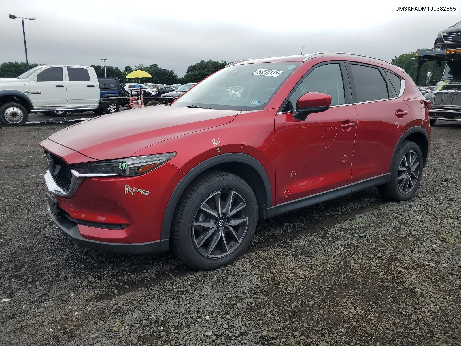 2018 Mazda Cx-5 Grand Touring VIN: JM3KFADM1J0382865 Lot: 67634114