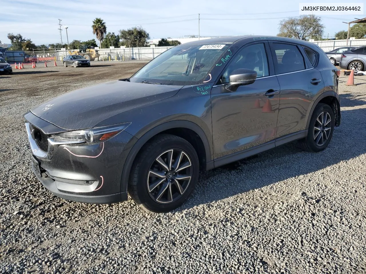 2018 Mazda Cx-5 Grand Touring VIN: JM3KFBDM2J0364462 Lot: 72475434