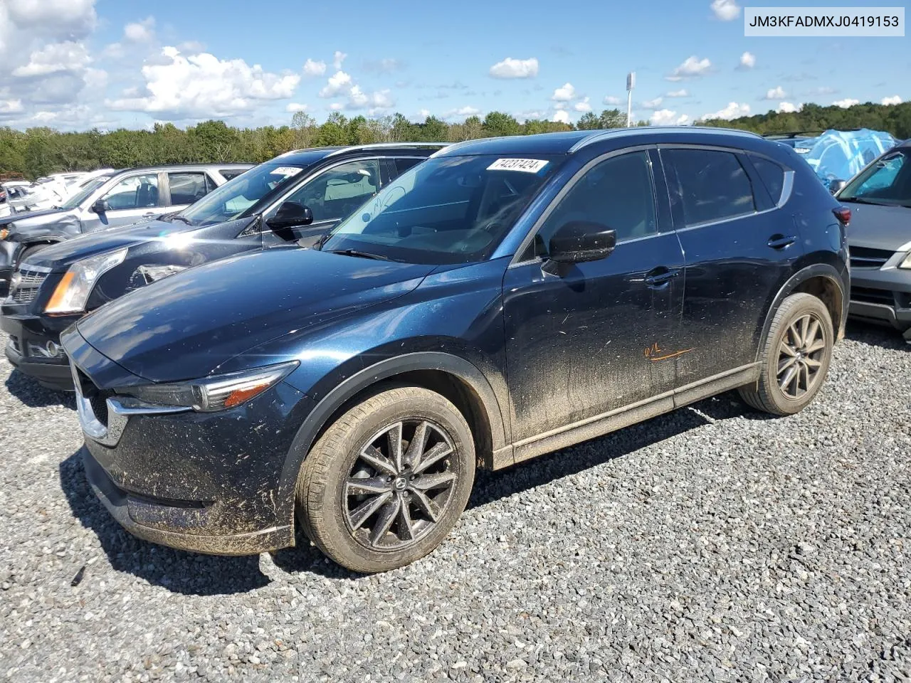 2018 Mazda Cx-5 Grand Touring VIN: JM3KFADMXJ0419153 Lot: 74237424