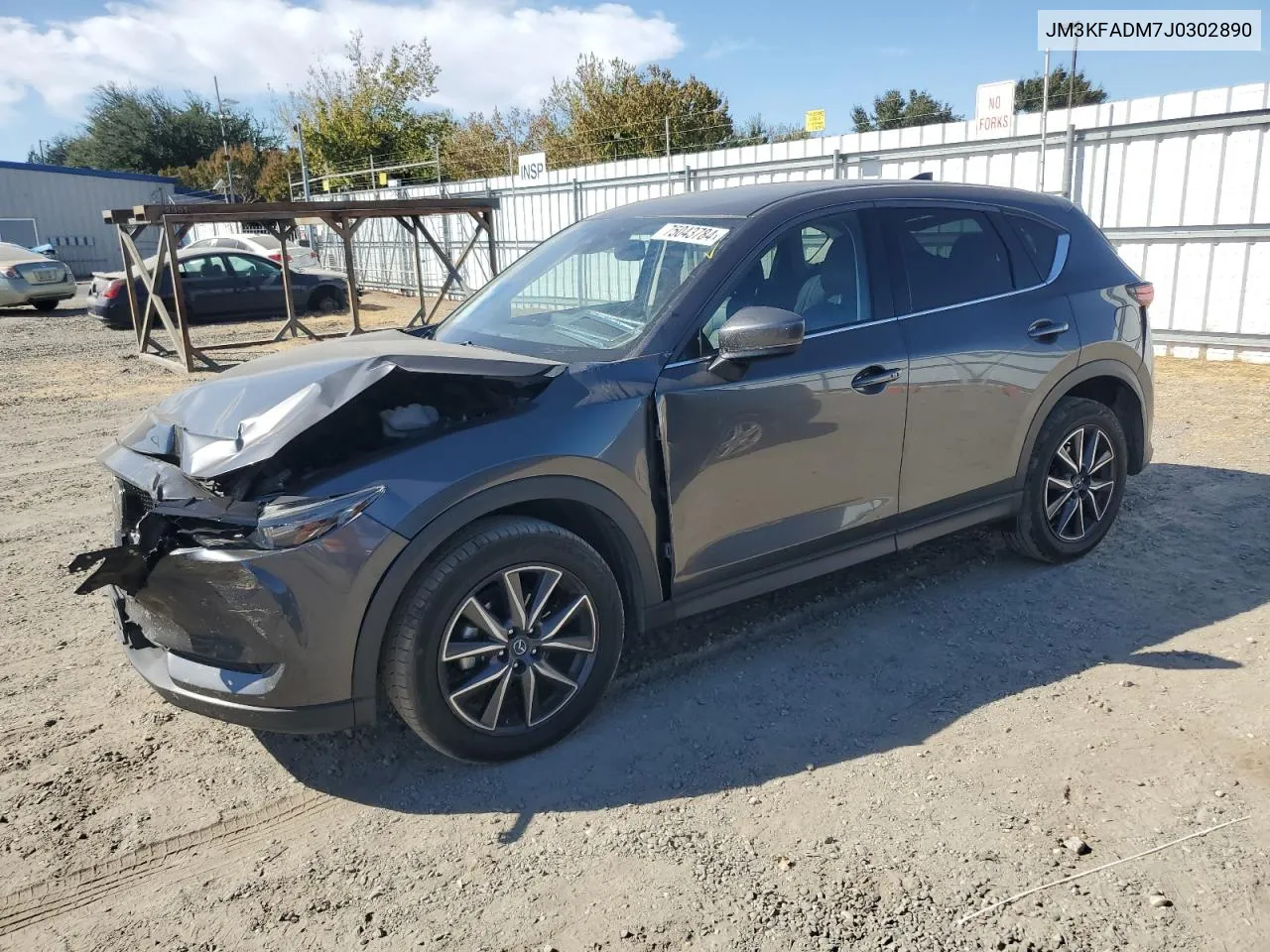 2018 Mazda Cx-5 Grand Touring VIN: JM3KFADM7J0302890 Lot: 75043784