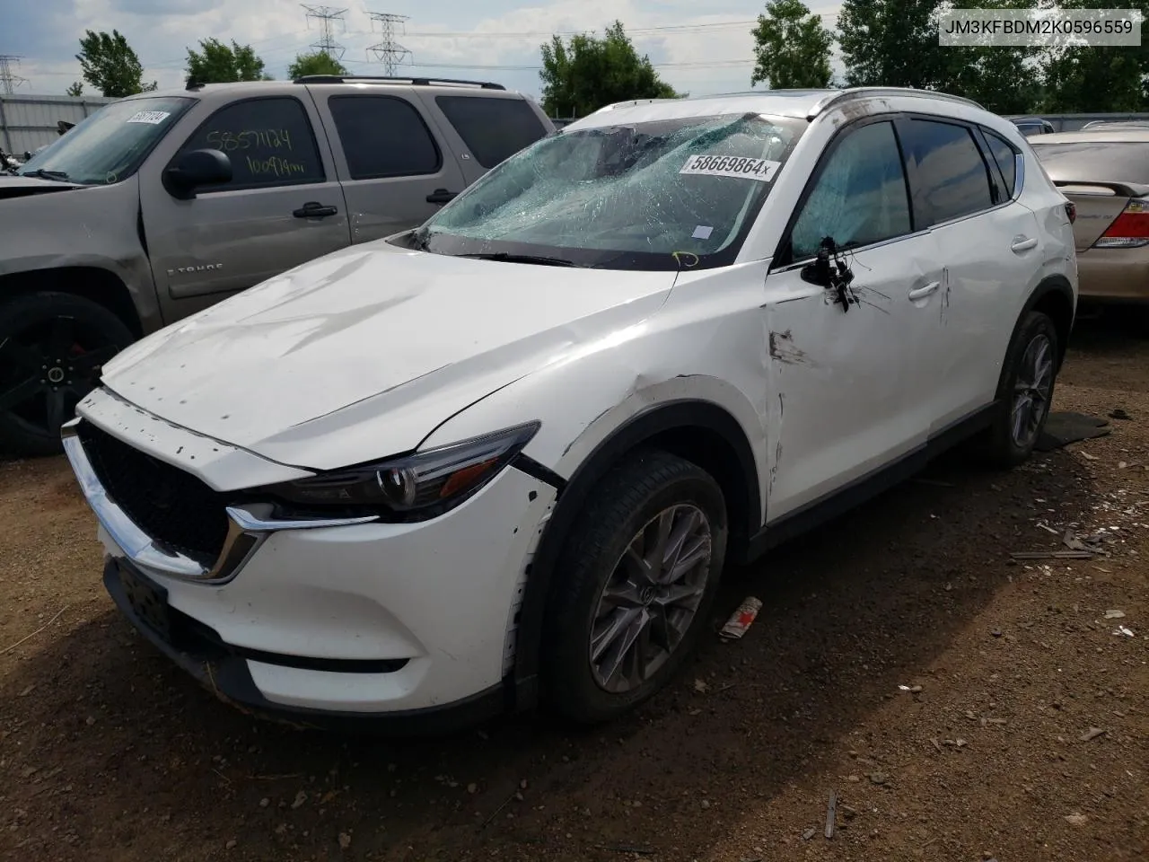 2019 Mazda Cx-5 Grand Touring VIN: JM3KFBDM2K0596559 Lot: 58669864