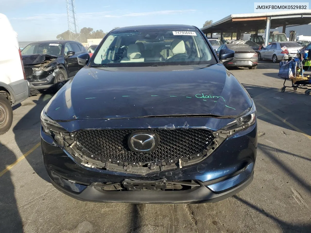 2019 Mazda Cx-5 Grand Touring VIN: JM3KFBDM0K0529832 Lot: 74795844