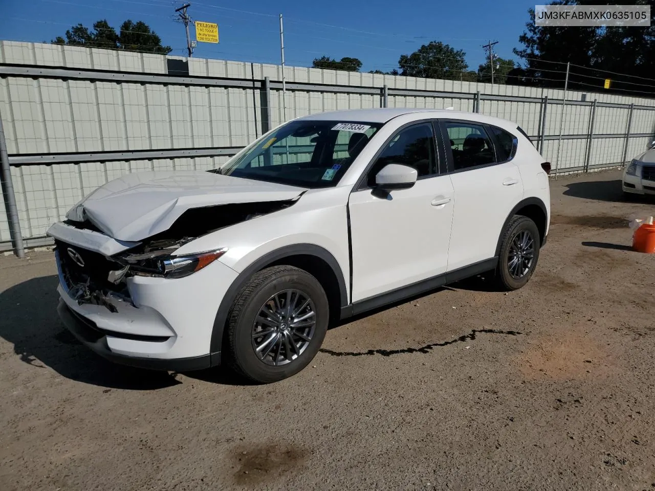 2019 Mazda Cx-5 Sport VIN: JM3KFABMXK0635105 Lot: 77078334