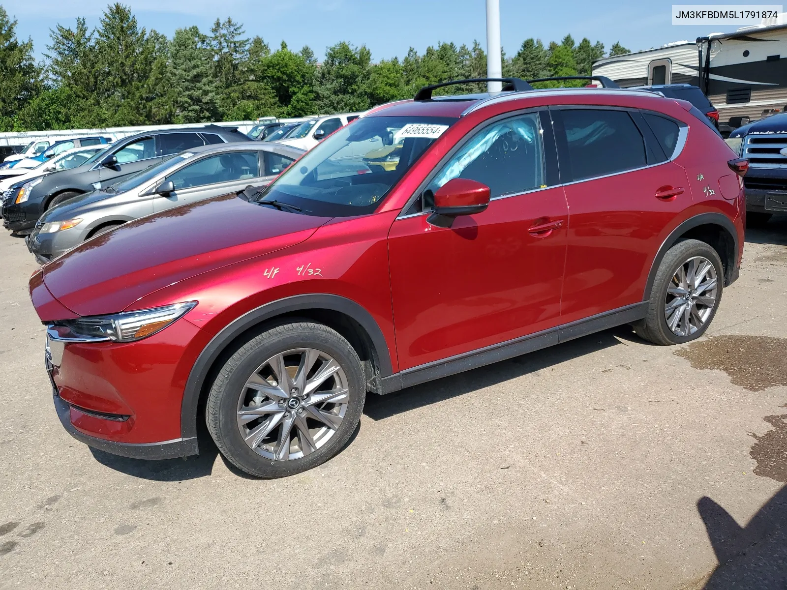 2020 Mazda Cx-5 Grand Touring VIN: JM3KFBDM5L1791874 Lot: 64965554