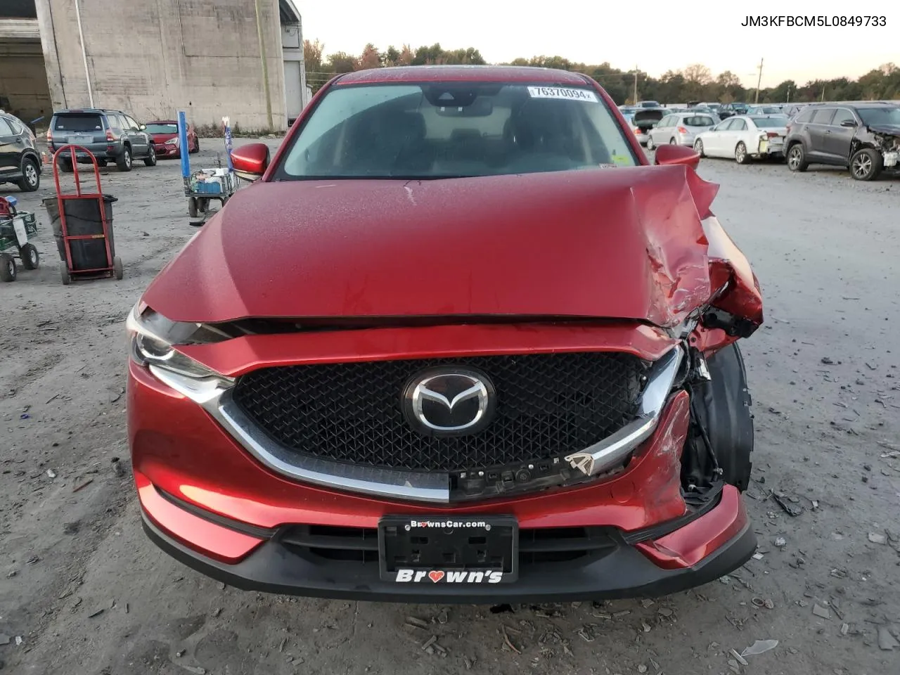 2020 Mazda Cx-5 Touring VIN: JM3KFBCM5L0849733 Lot: 76370094