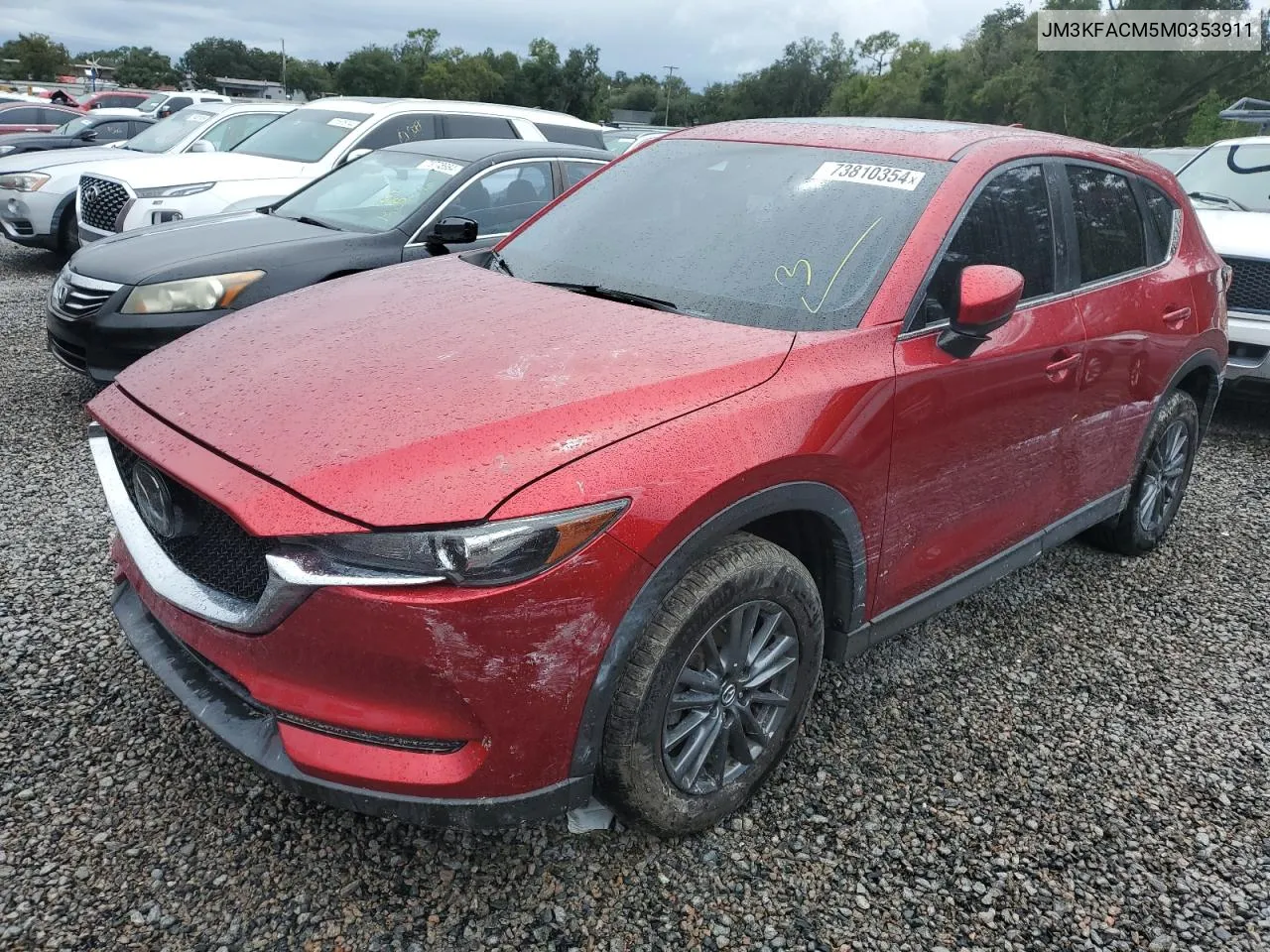 2021 Mazda Cx-5 Touring VIN: JM3KFACM5M0353911 Lot: 73810354