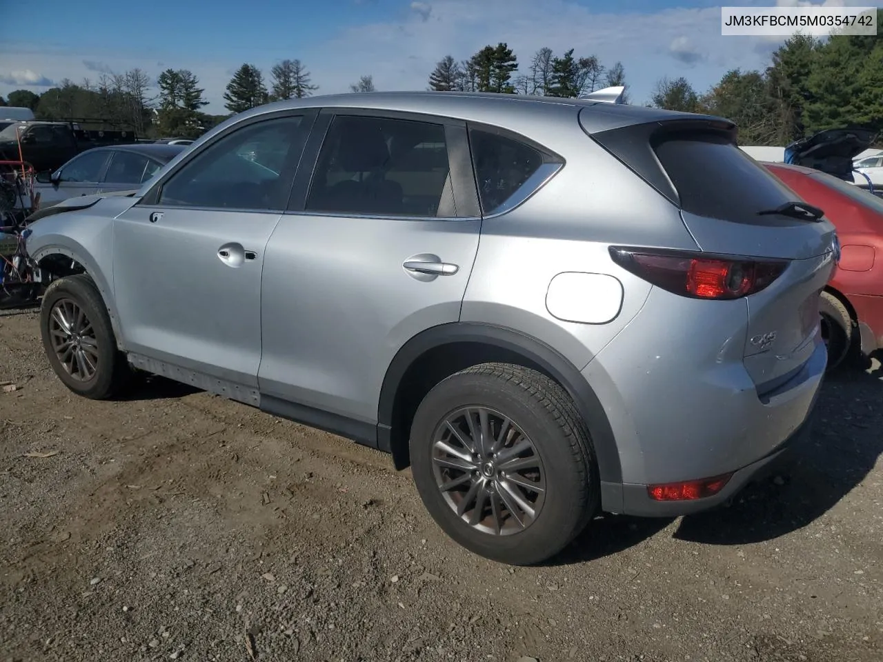 2021 Mazda Cx-5 Touring VIN: JM3KFBCM5M0354742 Lot: 75796184