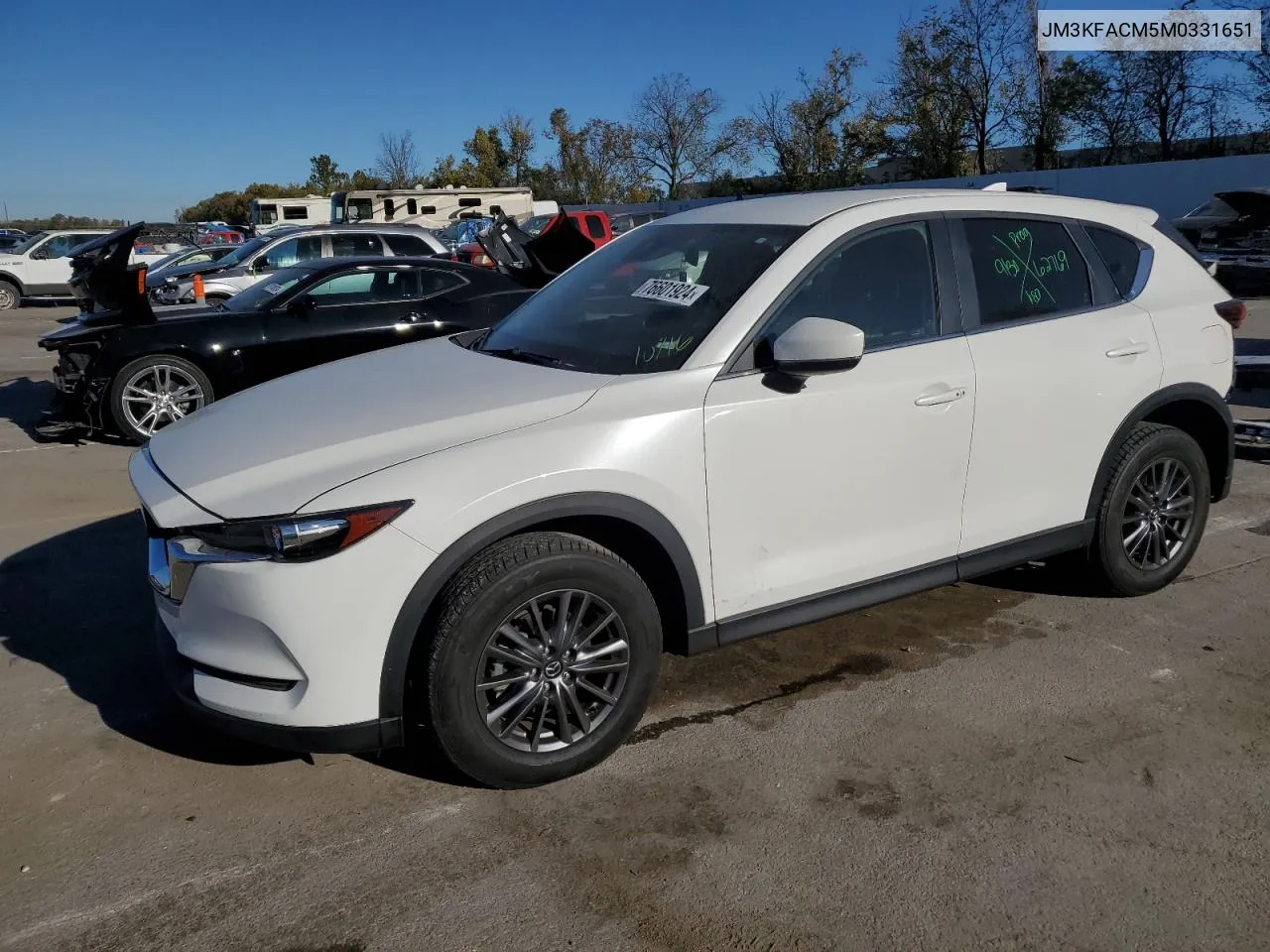 2021 Mazda Cx-5 Touring VIN: JM3KFACM5M0331651 Lot: 76601924