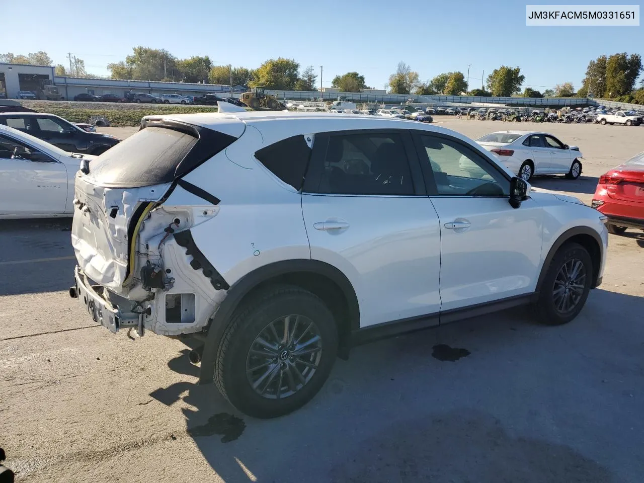 2021 Mazda Cx-5 Touring VIN: JM3KFACM5M0331651 Lot: 76601924