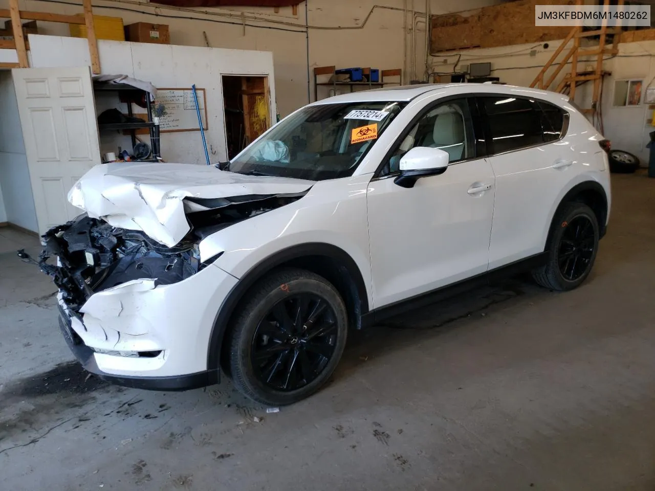 2021 Mazda Cx-5 Grand Touring VIN: JM3KFBDM6M1480262 Lot: 77573214