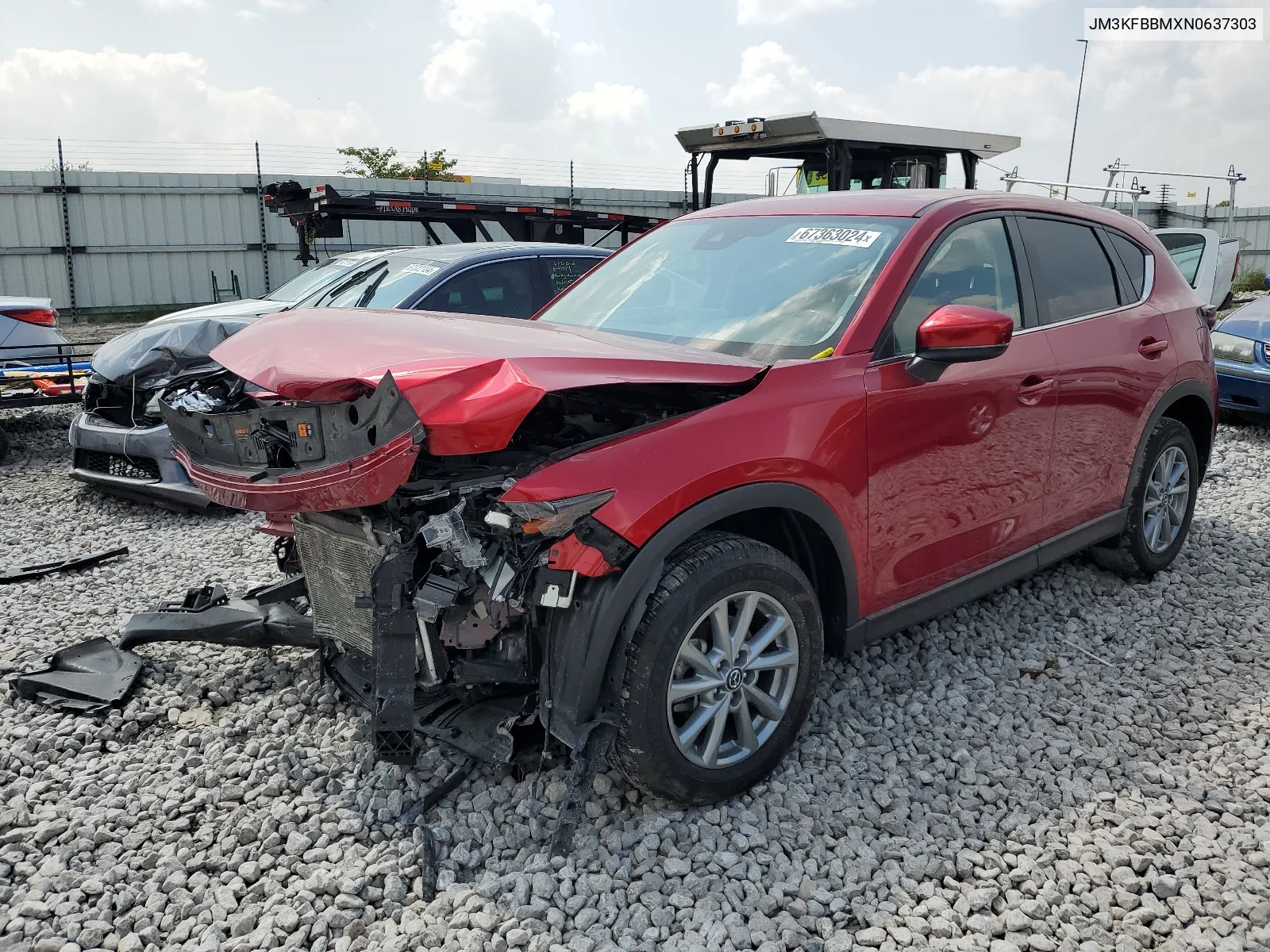 2022 Mazda Cx-5 Select VIN: JM3KFBBMXN0637303 Lot: 67363024