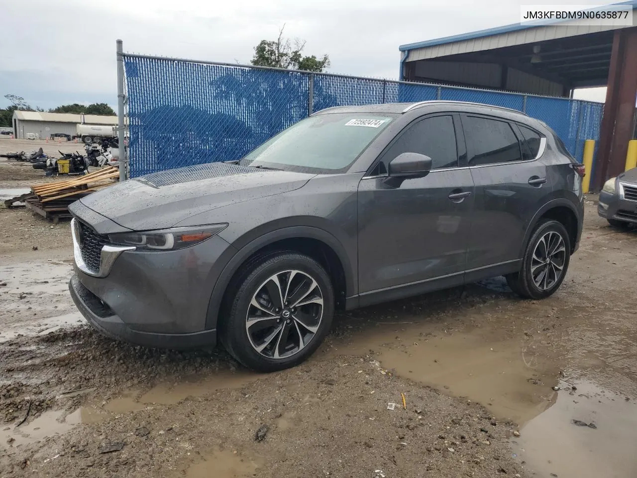 2022 Mazda Cx-5 Premium VIN: JM3KFBDM9N0635877 Lot: 72592474