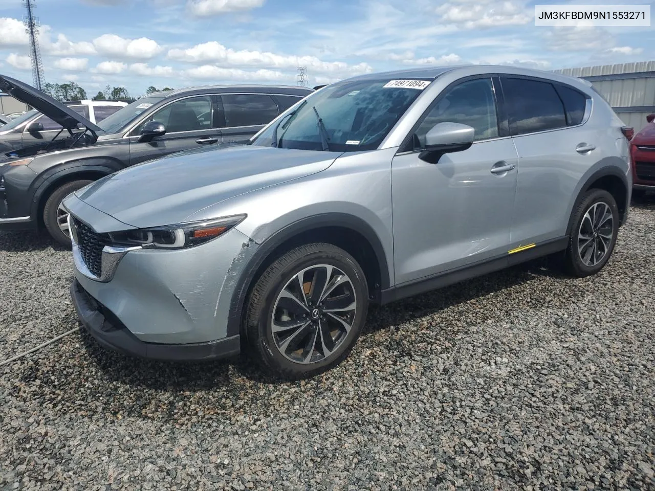 2022 Mazda Cx-5 Premium VIN: JM3KFBDM9N1553271 Lot: 74971094