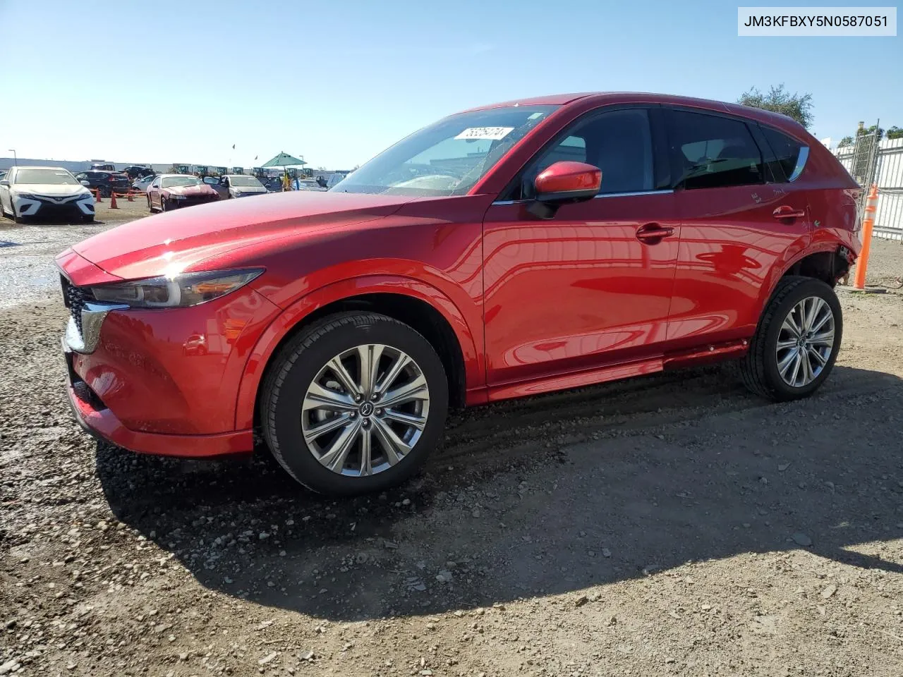 2022 Mazda Cx-5 Signature VIN: JM3KFBXY5N0587051 Lot: 75325474