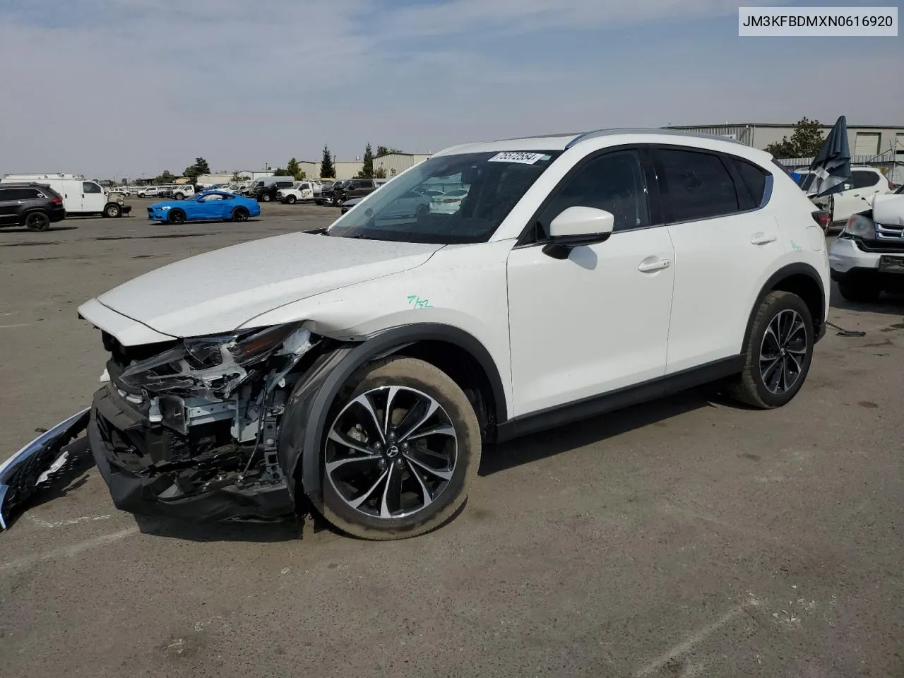 2022 Mazda Cx-5 Premium VIN: JM3KFBDMXN0616920 Lot: 75572554