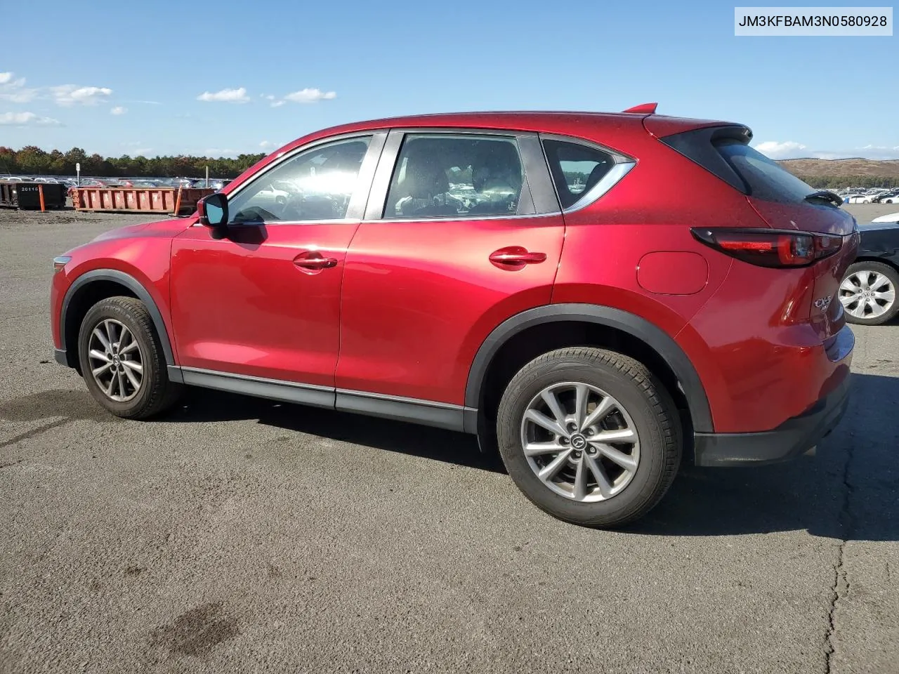 2022 Mazda Cx-5 VIN: JM3KFBAM3N0580928 Lot: 75602124