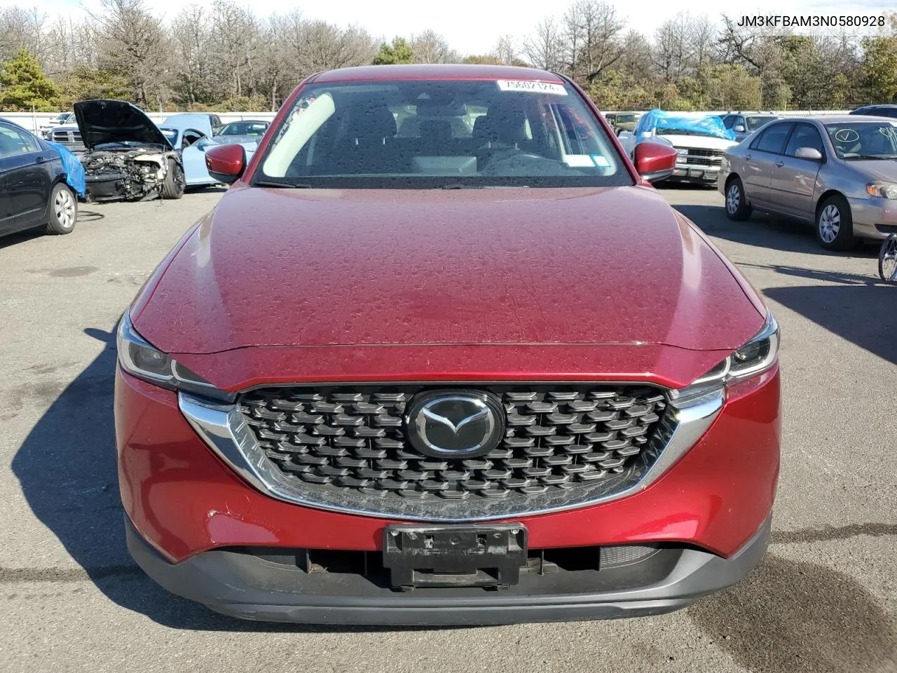 2022 Mazda Cx-5 VIN: JM3KFBAM3N0580928 Lot: 75602124