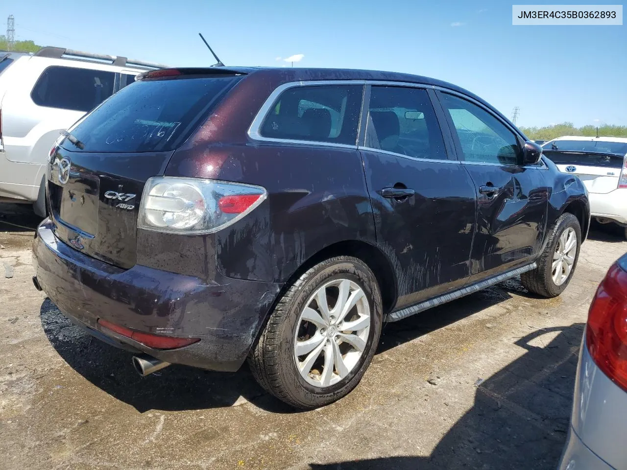 2011 Mazda Cx-7 VIN: JM3ER4C35B0362893 Lot: 53025134