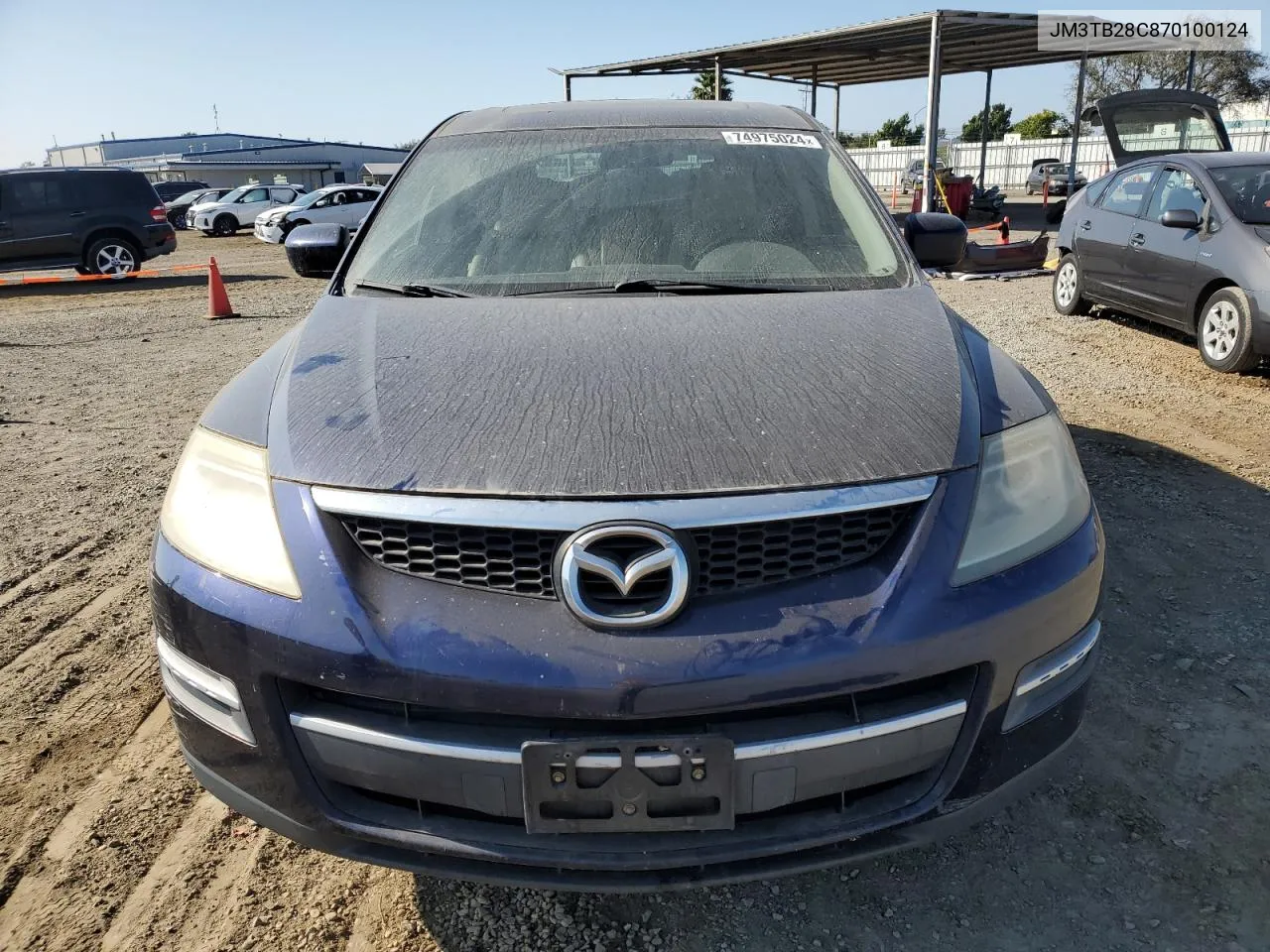 2007 Mazda Cx-9 VIN: JM3TB28C870100124 Lot: 74975024