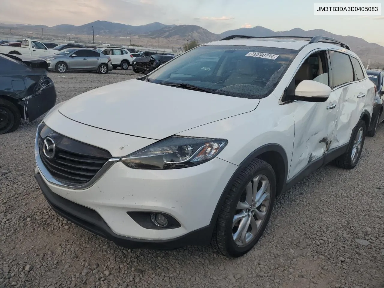 2013 Mazda Cx-9 Grand Touring VIN: JM3TB3DA3D0405083 Lot: 70240194