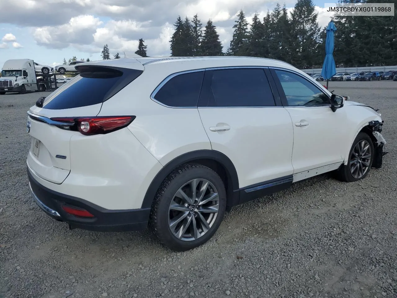 2016 Mazda Cx-9 Grand Touring VIN: JM3TCBDYXG0119868 Lot: 73185494