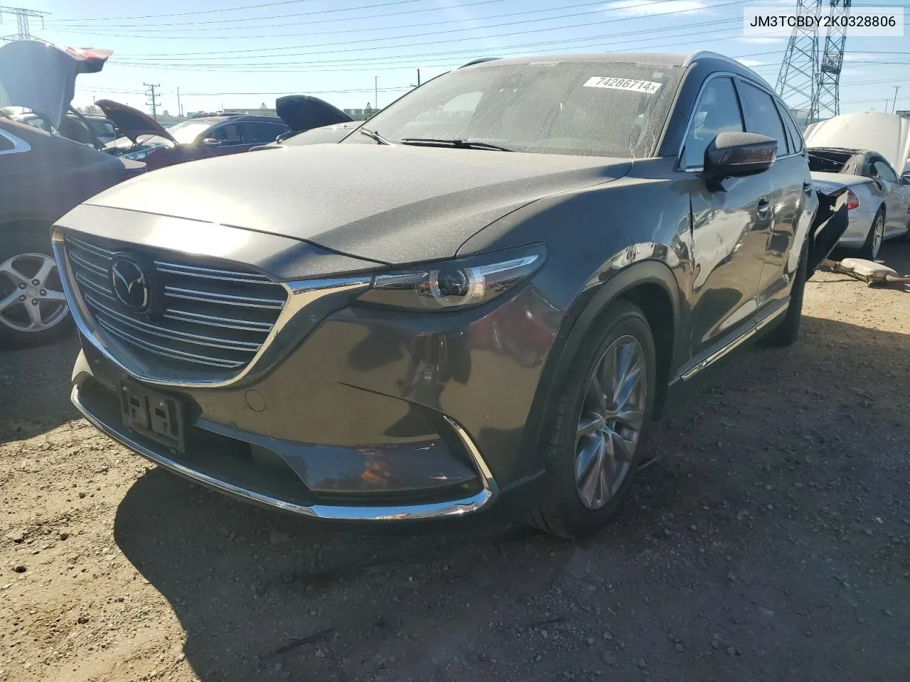 2019 Mazda Cx-9 Grand Touring VIN: JM3TCBDY2K0328806 Lot: 74286714