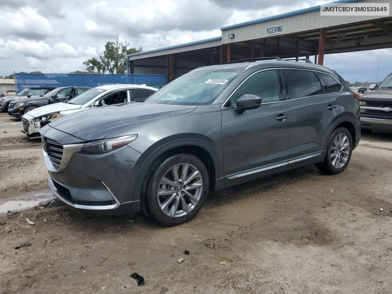 2021 Mazda Cx-9 Grand Touring VIN: JM3TCBDY3M0533649 Lot: 72655334