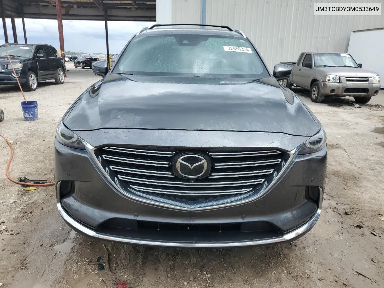 2021 Mazda Cx-9 Grand Touring VIN: JM3TCBDY3M0533649 Lot: 72655334