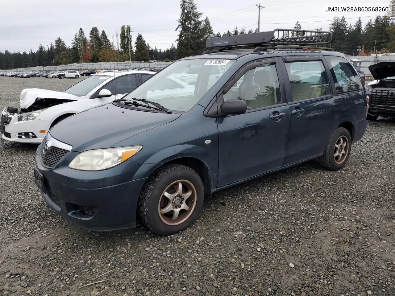 2006 Mazda Mpv Wagon VIN: JM3LW28A860568260 Lot: 76182084