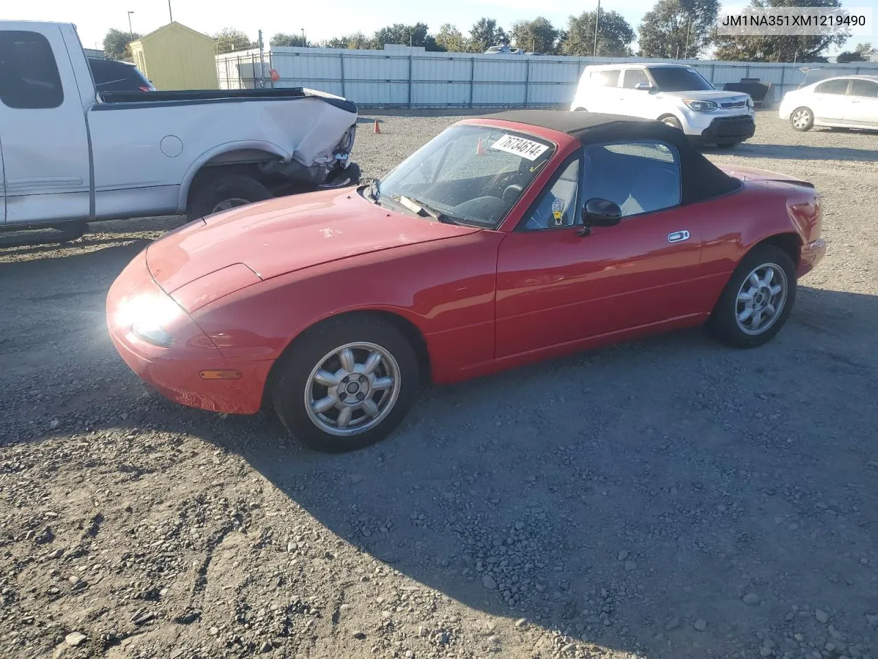 1991 Mazda Mx-5 Miata VIN: JM1NA351XM1219490 Lot: 76734614