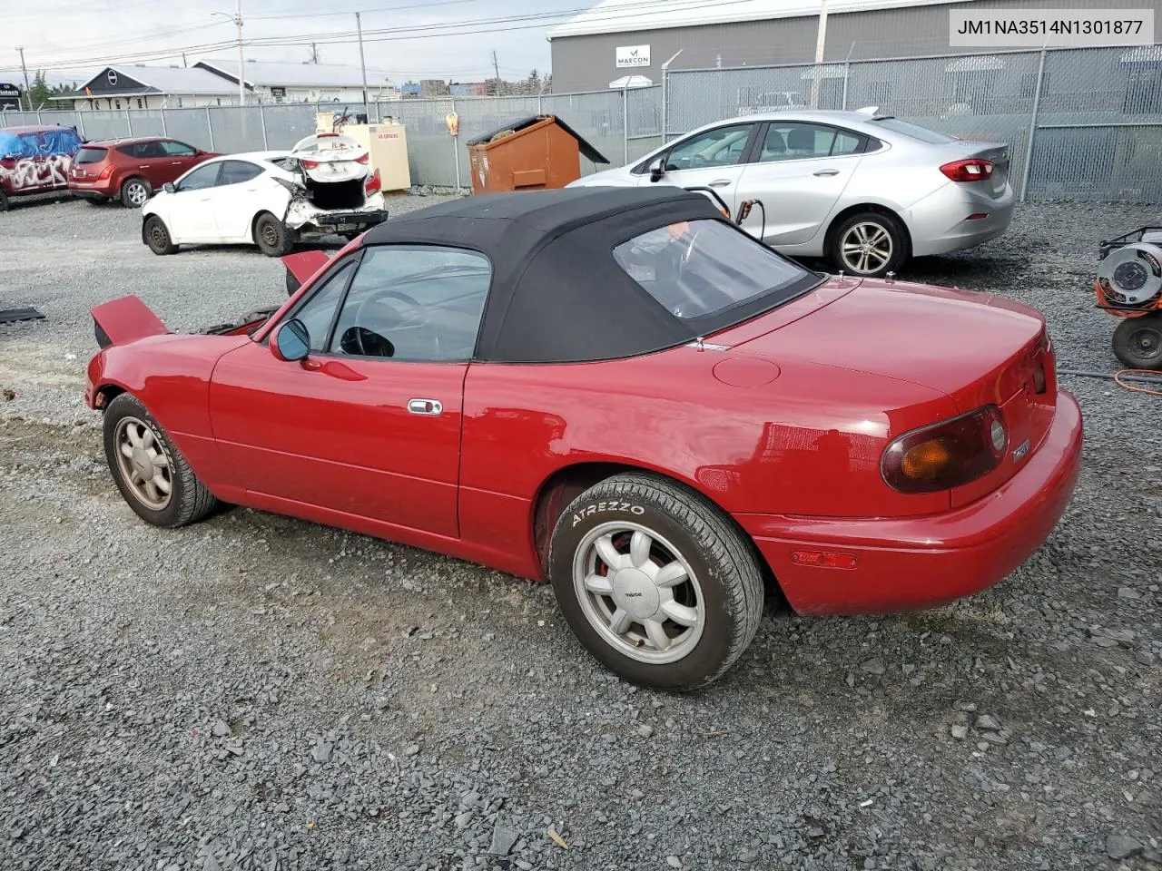 1992 Mazda Mx-5 Miata VIN: JM1NA3514N1301877 Lot: 62604124