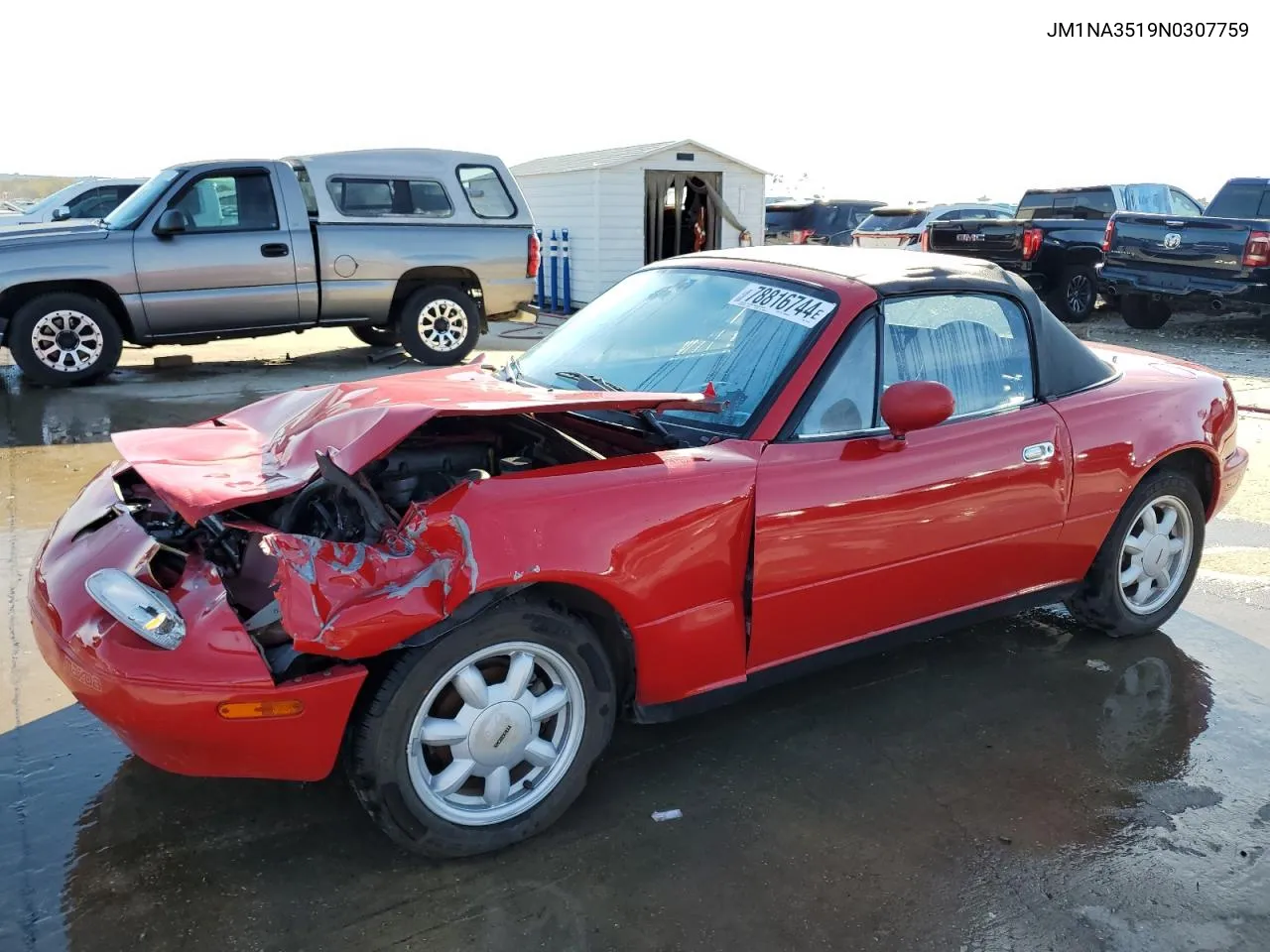 1992 Mazda Mx-5 Miata VIN: JM1NA3519N0307759 Lot: 78816744