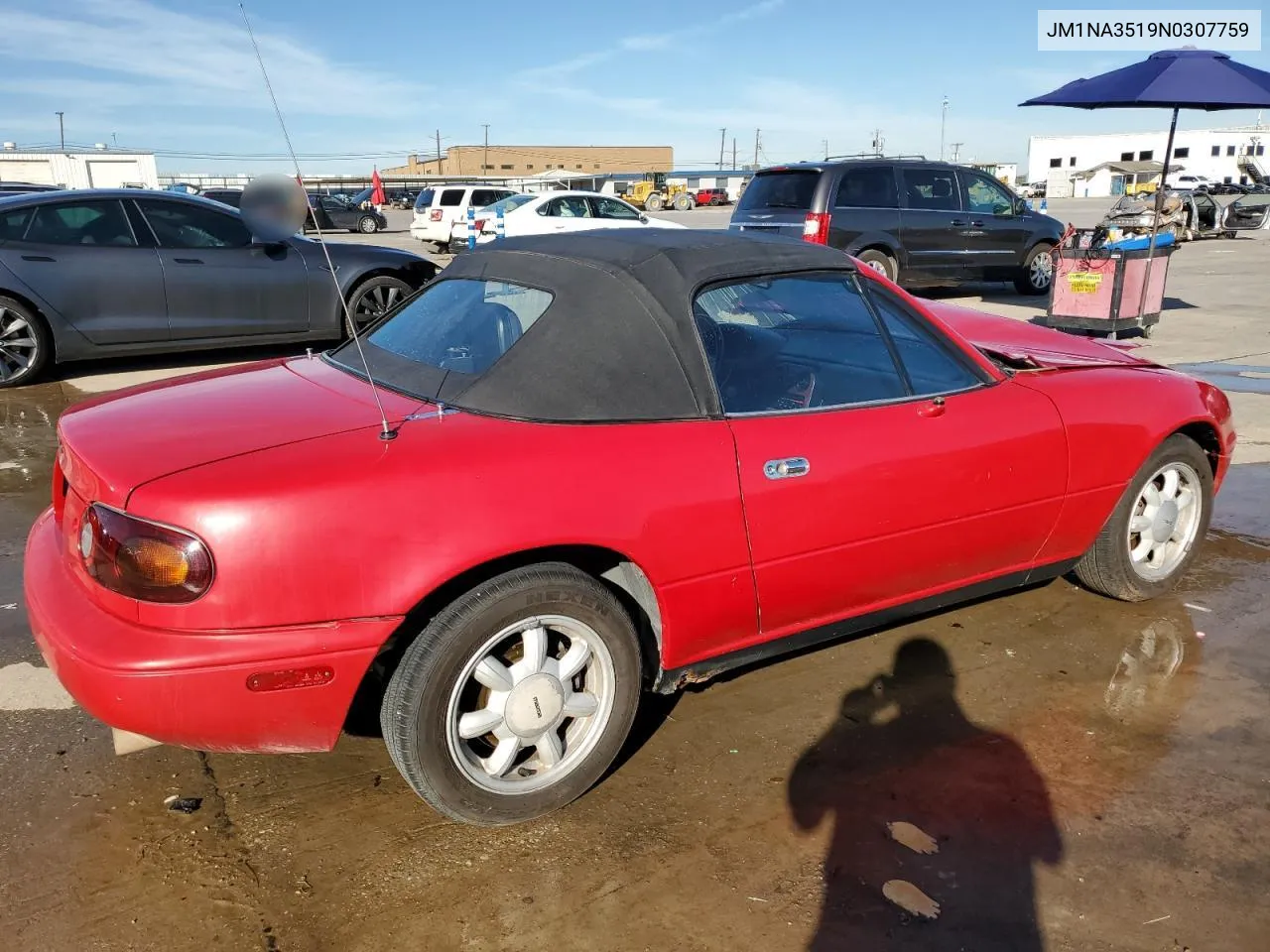 1992 Mazda Mx-5 Miata VIN: JM1NA3519N0307759 Lot: 78816744