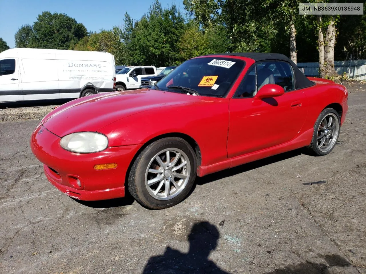 1999 Mazda Mx-5 Miata VIN: JM1NB3539X0136948 Lot: 69685114