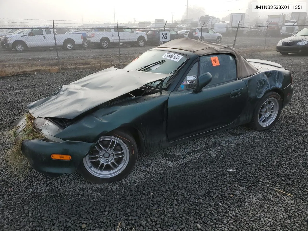 1999 Mazda Mx-5 Miata VIN: JM1NB3533X0111351 Lot: 77850704