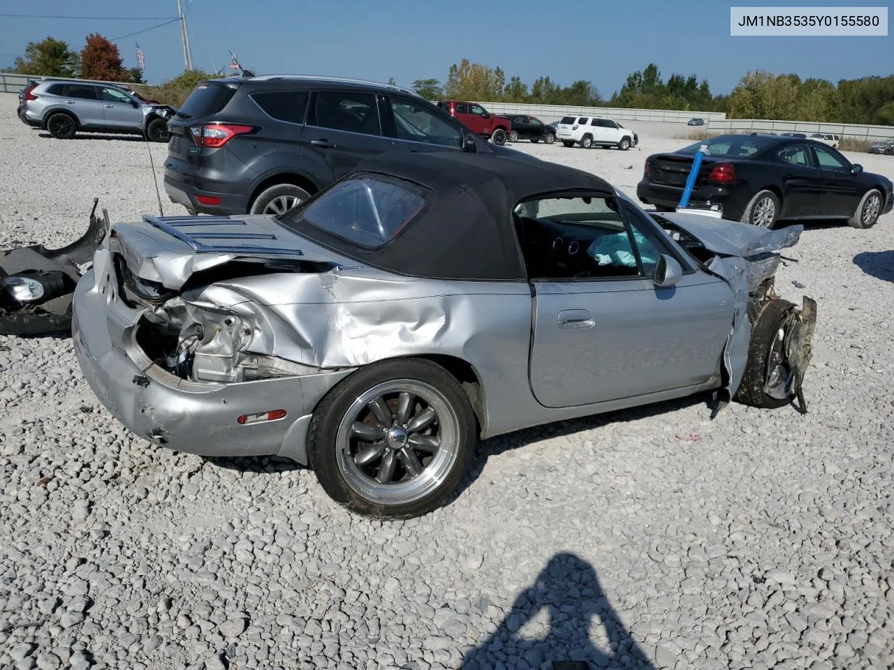 2000 Mazda Mx-5 Miata Base VIN: JM1NB3535Y0155580 Lot: 72146494