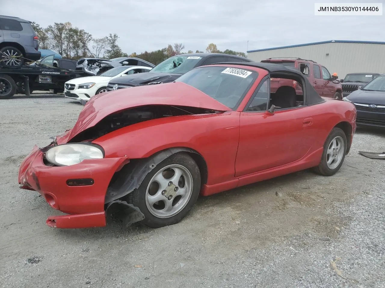 2000 Mazda Mx-5 Miata Base VIN: JM1NB3530Y0144406 Lot: 77655094