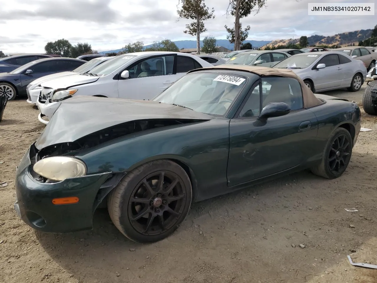 2001 Mazda Mx-5 Miata Base VIN: JM1NB353410207142 Lot: 72475094