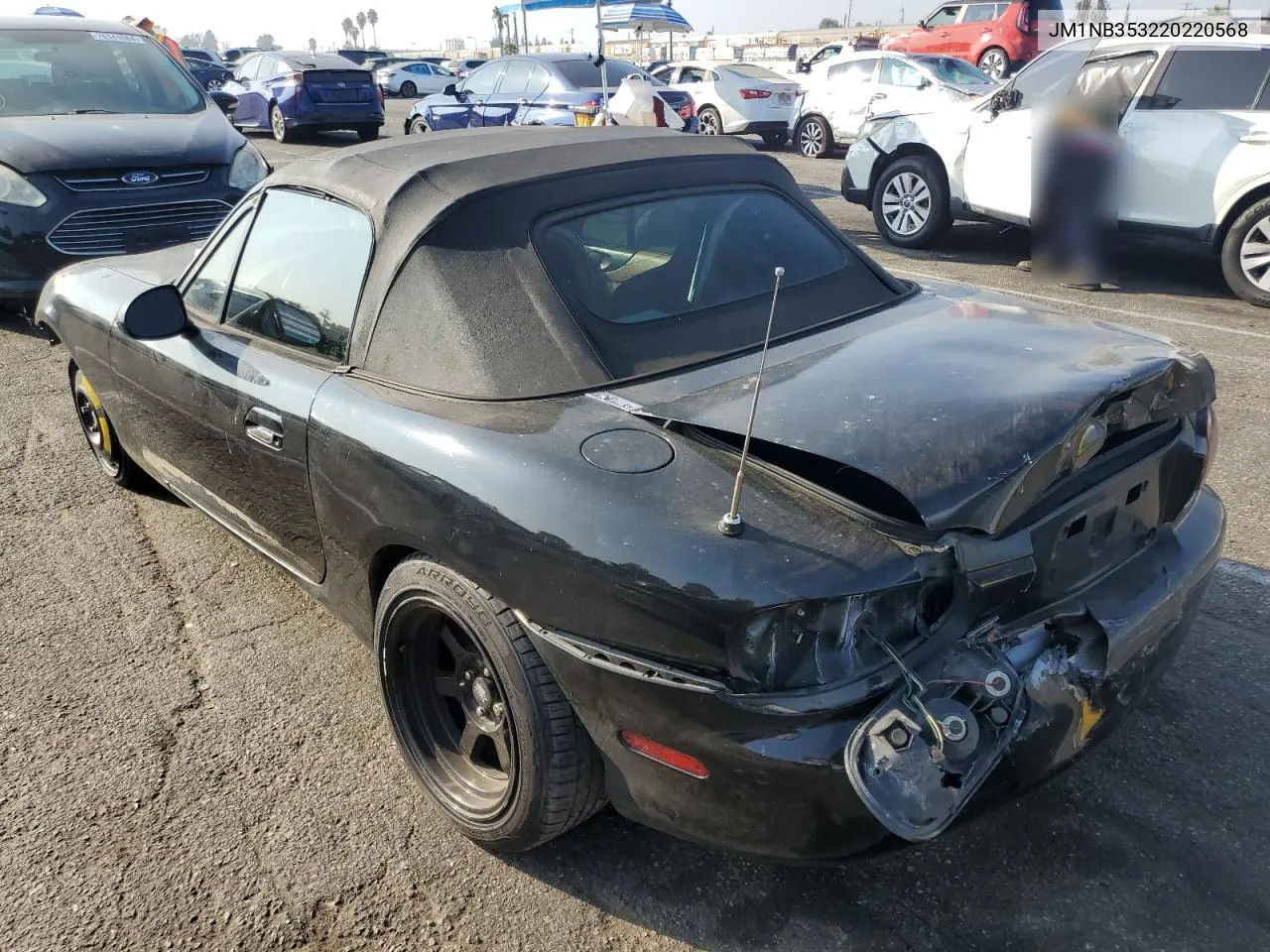 2002 Mazda Mx-5 Miata Base VIN: JM1NB353220220568 Lot: 76300694